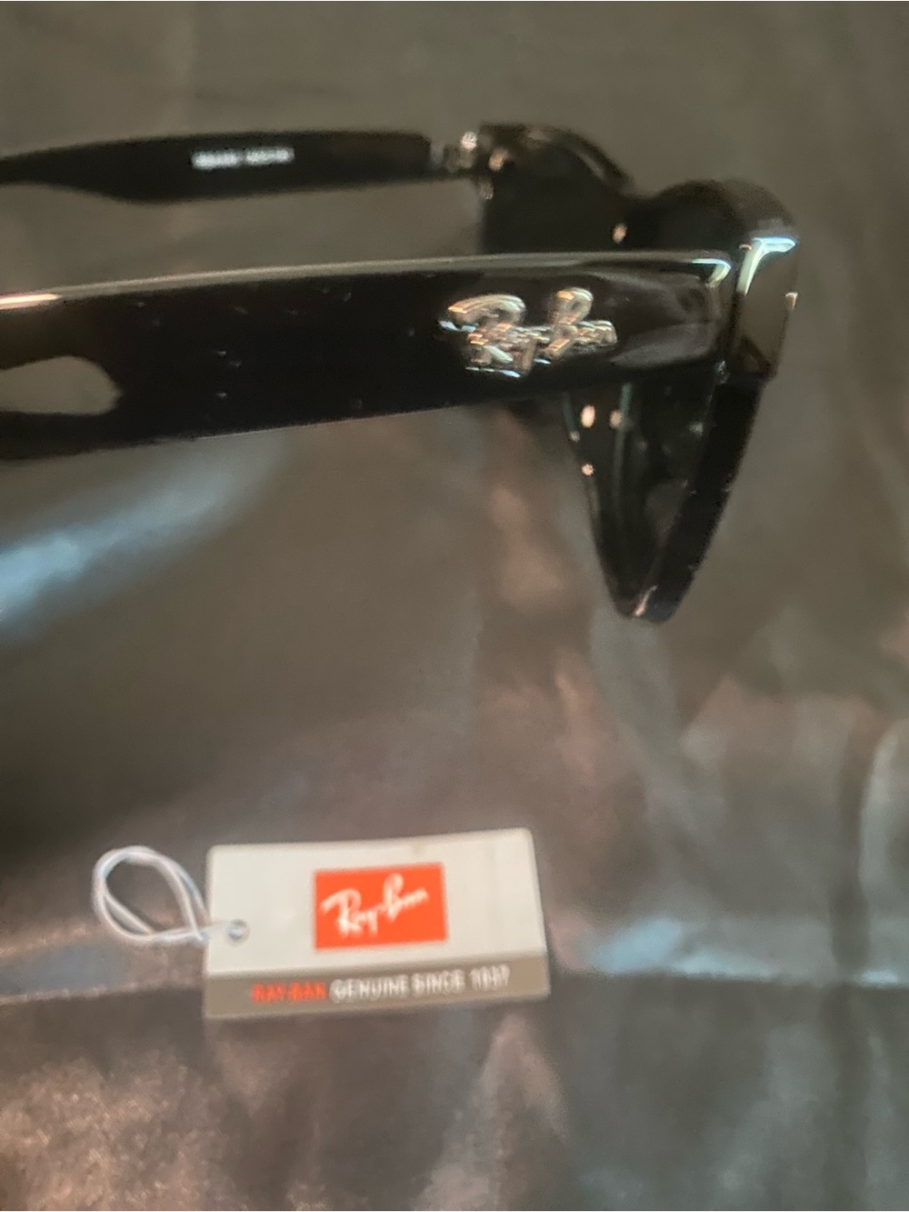 Ray-Ban Men’s Black Frame Sunglasses with Blue-Purple Mirror Lenses - Picture 4 of 5